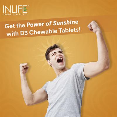 Inlife Vitamin D3 10000 IU Chewable Tablets 60's - Multi-Vitamins