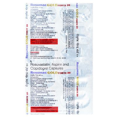 ROSUMAC GOLD FORTE 20mg Capsule 10's - Blood Clot-Ant