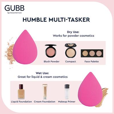 GUBB Beauty Blender, Bright Pink 18 gm - Sponges & Applicators