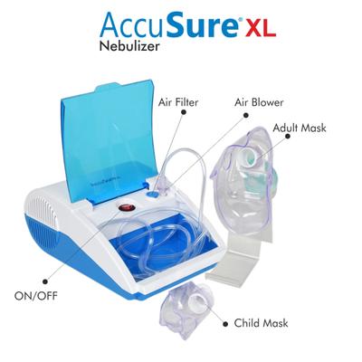 AccuSure Nebulizer (XL) Machine For Adults & Kids 1's - Nebulizer & Vaporizer