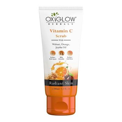 OxyGlow Herbals Vitamin C Scrub With Walnut Orange Kakadu Plum Extract 100 g - Face Scrubs