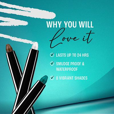 Lakme 9 to 5 Eyeconic Kajal, Waterproof, Smudgeproof, lasts 24 Hrs, Sparkling Black, 0.35 gm - Kajal & Kohls