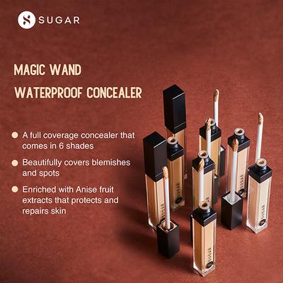 SUGAR Cosmetics Magic Wand Waterproof Concealer - 15 Cappuccino (Light Cool Undertone) 8.4 ML - Concealer