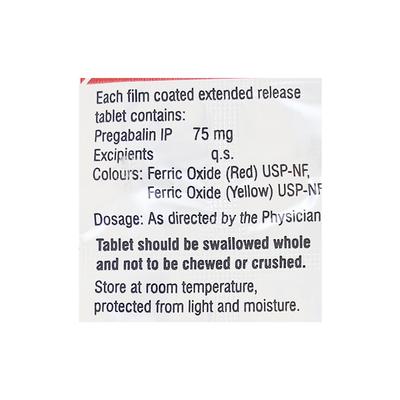 Neugaba ER 75mg Tablet 10'S - Neuropathic Pain-Dru