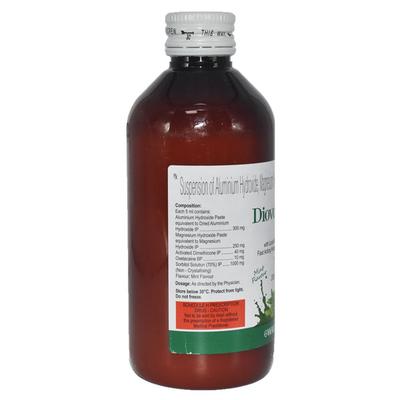 DIOVOL LA SUGAR FREE MINT FLAVOUR Suspension 200ml - Ulcer/Reflux/Flatulence-Aaa
