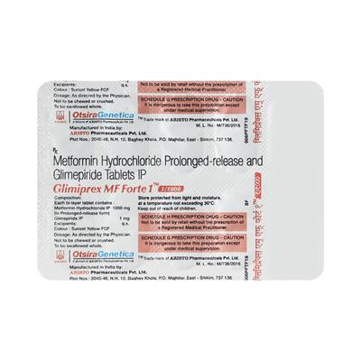 Glimiprex MF Forte 1 Tablet 10'S - Diabetes-Ant