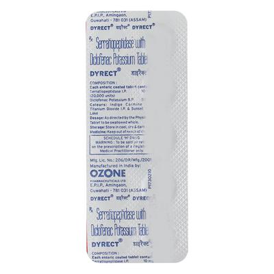 Dyrect Tablet 10'S - Pain relief-Nsa