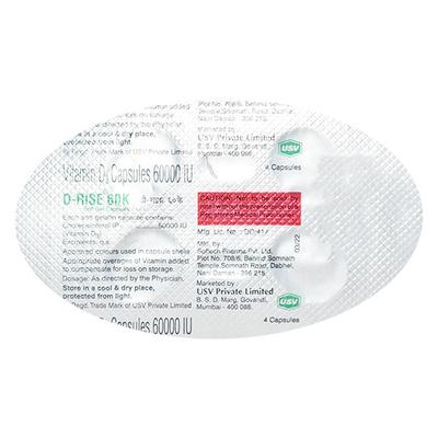 D Rise 60K Capsule 4'S - Supplements-Vit
