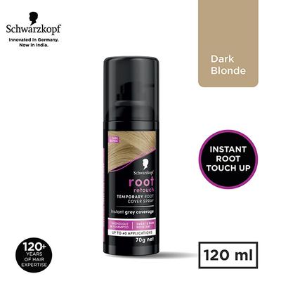 Schwarzkopf Root Retouch Temporary Dark Blonde Root Cover Spray For Instant Grey Coverage 120 ml - Hair Sprays & Mists