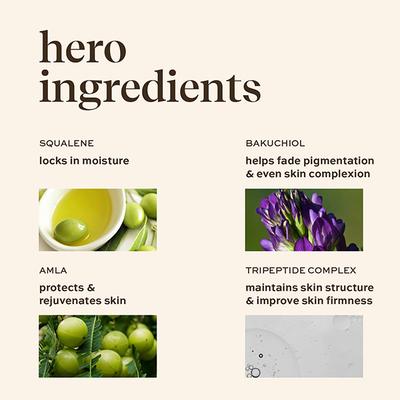 inde wild 1% Bakuchiol serum with Squalane to restore skin barrier and firmness and even out skin tone 30 ml - Face Serum
