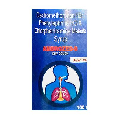 AMBROZED D DRY COUGH SUGAR FREE Syrup 100ml - Cough And Cold-Cou