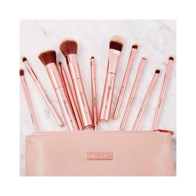 bh cosmetics Metal Rose 11 Piece Brush Set With Cosmetic Bag 1's - Lens Solution & Accessories