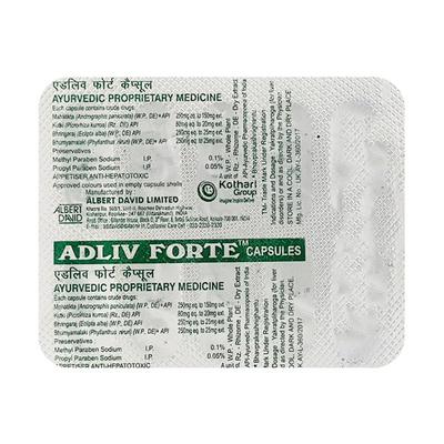 Adliv Forte Capsule 10'S - Ayurvedic Medicine-AYU