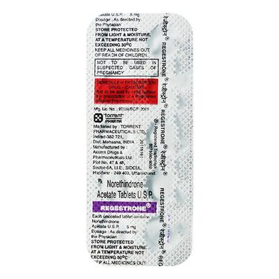 Regestrone Tablet 10'S - Hormonal Therapy-Oes