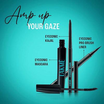 Lakme Eyeconic Kajal, Matte Waterproof Kohl, Smudgeproof Kajal that lasts 24 Hrs, White, 0.35 gm - Kajal & Kohls