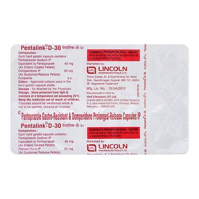 Pentalink D 30/40mg Capsule 10'S - Ulcer/Reflux/Flatulence-Aaa