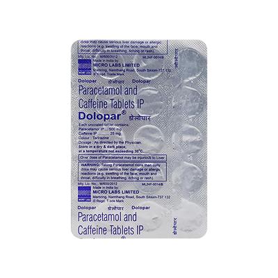 Dolopar Tablet 15'S - Pain relief-Ano