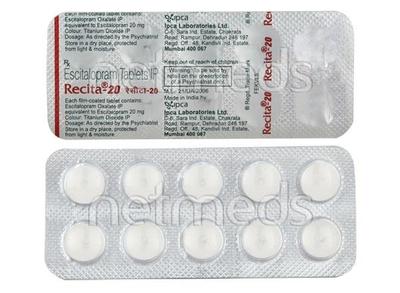 Recita 20mg Tablet 10'S - Depression-Ant