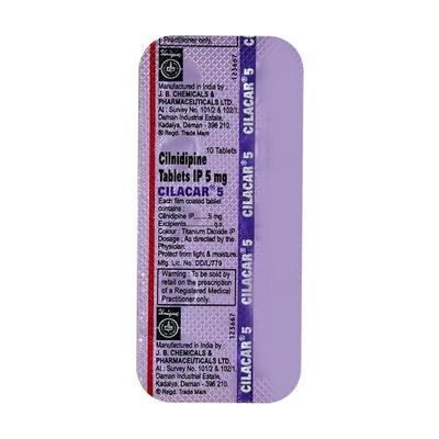 Cilacar 5mg Tablet 10'S - Hypertension-Cal