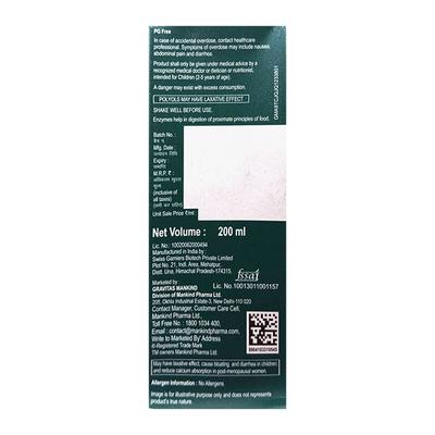 OVERZYME GLUTEN & SUGAR FREE NUTRACEUTICAL Syrup 200ml - Digestion-Dig