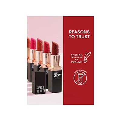Swiss Beauty Pure Creamy Lipstick -Dusty Rose 4 g - Lipsticks