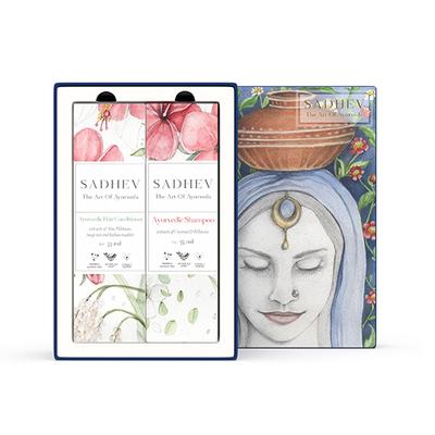 Sadhev Prithvi - The Hair Elixir Gift Box - Ayurvedic Shampoo 200ml, Hair Conditioner 200ml 1's - Shampoos