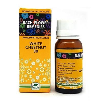 New Life Bach Flower Remedies White Chestnut 30 Liquid 30 ml - Dilutions