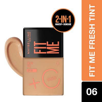 Maybelline New York Fit Me Fresh Tint With SPF 50 & Vitamin C Shade 06 Natural Coverage Skin Tint 30 ml - Foundation