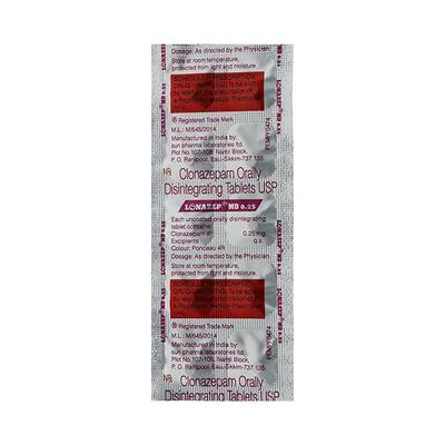 Lonazep MD 0.25mg Tablet 10'S - Anxiety-Anx