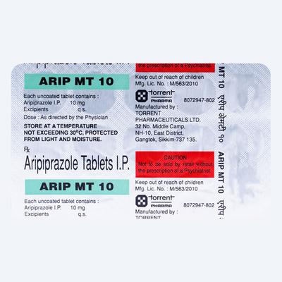 Arip MT 10mg Tablet 15'S - Psychosis-Ans