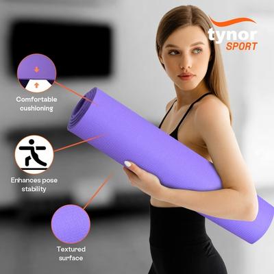Tynor Yoga Mat Eva - Purple (4 mm) 1's - Gym Accessories