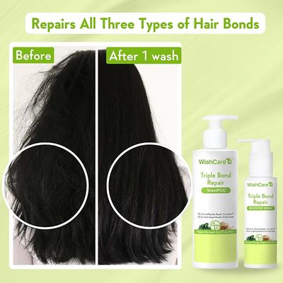 Wishcare Triple Bond Repair Booster Hair Serum for Dry & Frizzy Hair - Repairs Damaged Hair (100ml) - Hair Serums