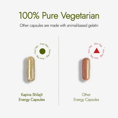 Kapiva Activ Foods Shilajit Energy Capsules 60's - Speciality Medicines