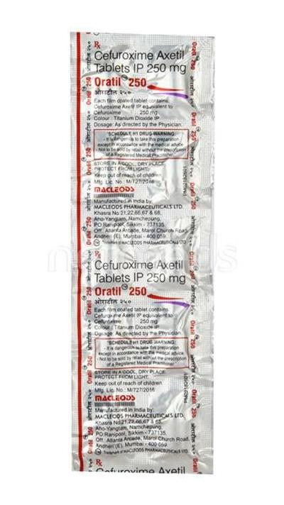 Oratil 250mg Tablet 10'S - Bacterial Infections-Cep