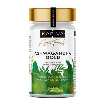 Kapiva Ayur Foods Ashwagandha Gold Capsules 60's - Ashwagandha