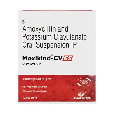 MOXIKIND CV ES Orange Flavour Dry Syrup 50ml - Bacterial Infections-Pen