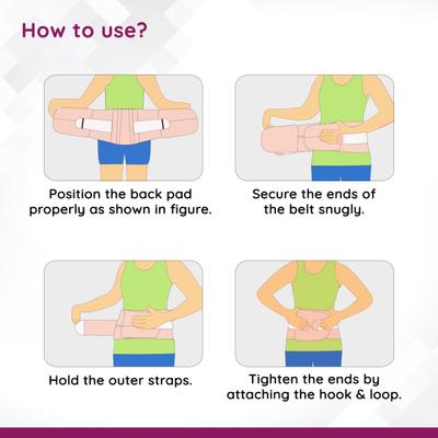 Flamingo Lumbar Sacro Belt - Black (OC - 2001) (L) - Abdomen/Neck/Arm/Elbow Supports