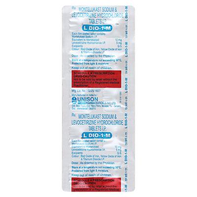 L DIO 1 M Tablet 10's - Allergies-Ant