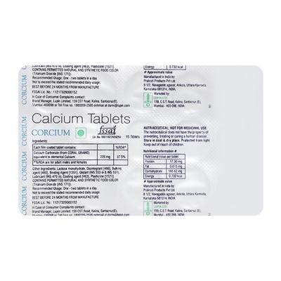 Corcium Tablet 15'S - Supplements-Cal