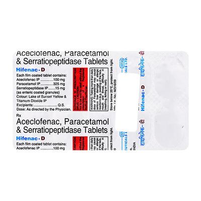 Hifenac D Tablet 10'S - Pain relief-Nsa