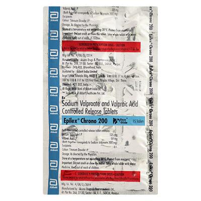 Epilex Chrono 200Mg Tablet 15's - Epilepsy/Convulsion-Ant