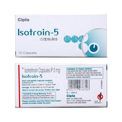 Isotroin 5mg Capsule 10'S - Acne-Acn