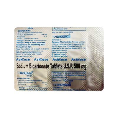 ACIDOSE 500 Tablet 10's - Supplements-Ele