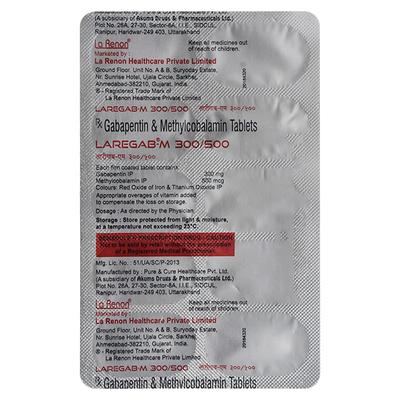 LAREGAB M 300 Tablet 10's - Neuropathic Pain-Dru