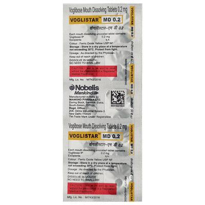 Voglistar MD 0.2mg Tablet 10'S - Diabetes-Ant