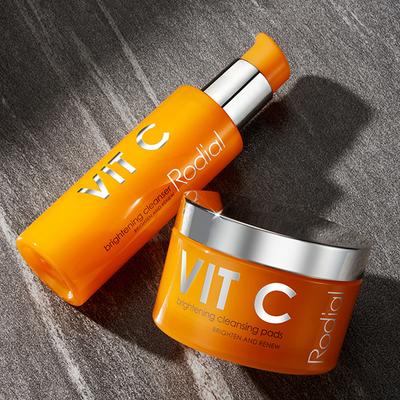 Rodial Vit C Cleansing Pads-Exfoliating, Firming & Glow-Boosting with Fruit AHAs & Salicylic Acid 75 ml - Facial Wipes & Tissues