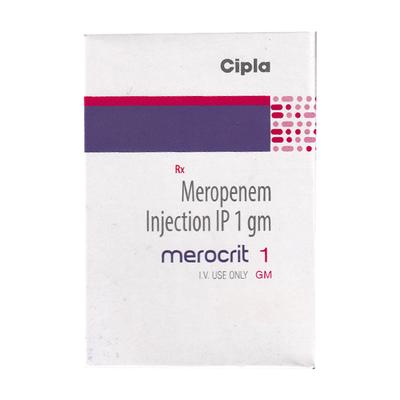 MEROCRIT 1gm Injection 1's - Bacterial Infections-Cep