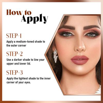 Half N Half 12 Colors Loving Eyeshadow Palette Highly Long Lasting Blendable Shades for Smooth Texture- 02 9.5 gm - Eye Shadow Palettes