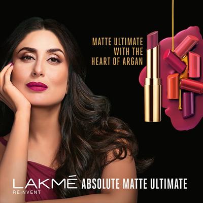 Lakme Absolute Matte Ultimate Lip Color With Argan Oil Choco Brownie 3.4 Gm - Lipsticks