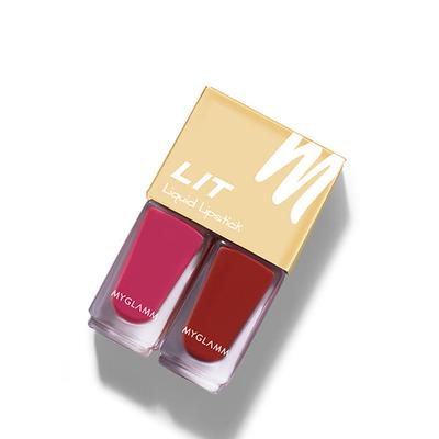 Myglamm Lit 2 In 1 Liquid Matte Lipstick - Hot Mama 4 Gm - Liquid Lipsticks